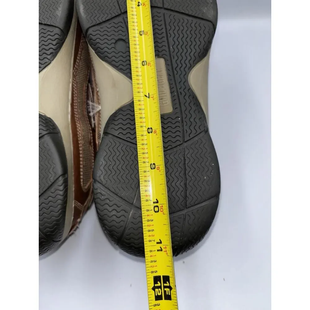 Guide Gear Leather Tan Slip On Boat Shoes Mens Sz 10 Brown Gently Worn Clean EUC